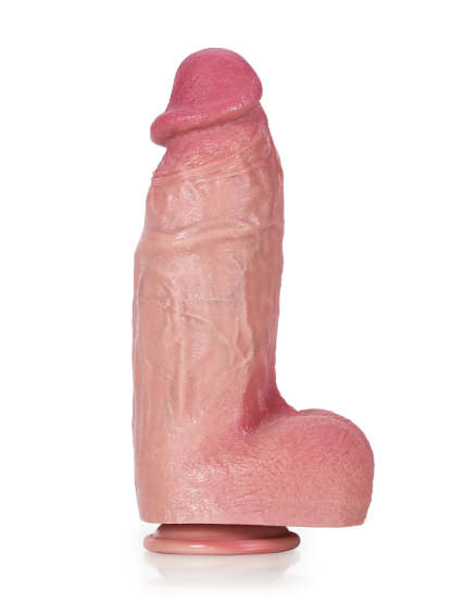 Thor 10.6" x 3.2" -XL Realistic Soft Flesh Like Hue Thick Short Fat Dildo