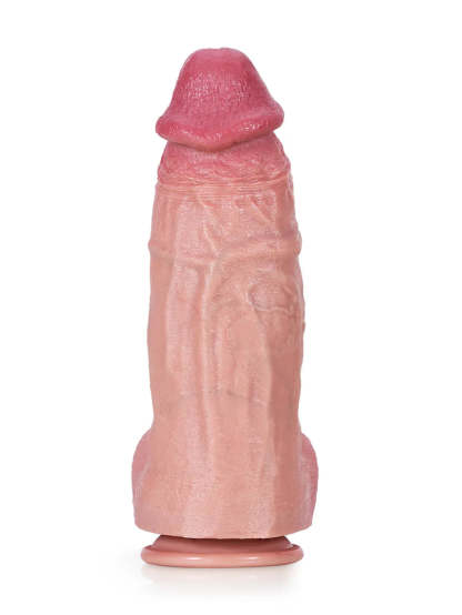 Thor 10.6" x 3.2" -XL Realistic Soft Flesh Like Hue Thick Short Fat Dildo