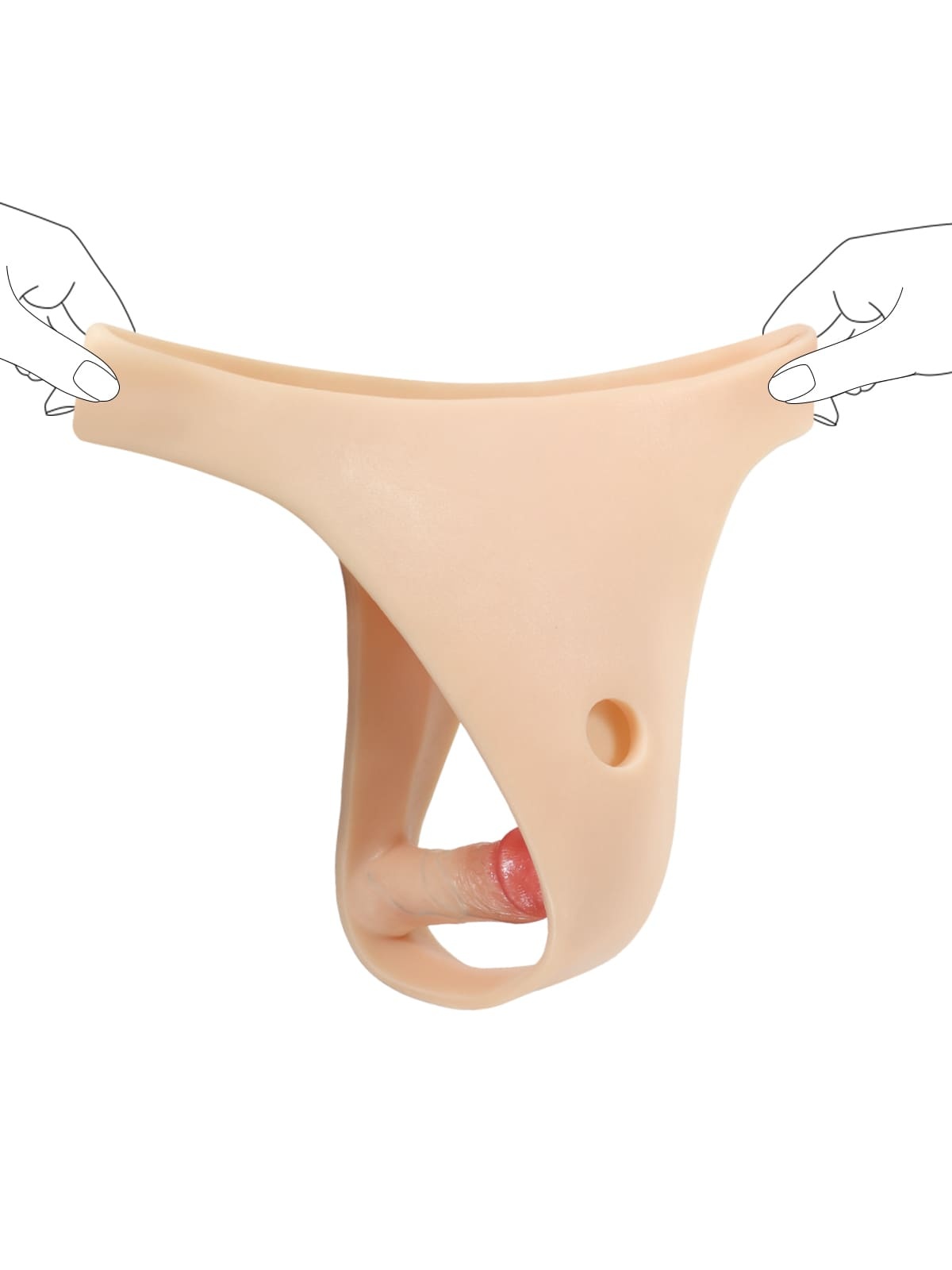 Universal Silicone Strap on With Anal Dildo For Suction Cup Dildo (Replaceable dildo not included)