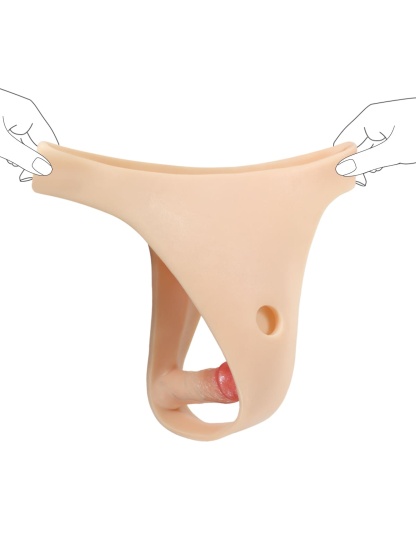 Universal Silicone Strap on With Anal Dildo For Suction Cup Dildo (Replaceable dildo not included)