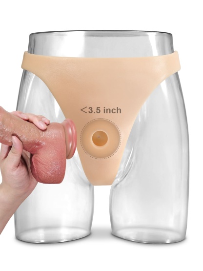 Universal Silicone Strap on With Anal Dildo For Suction Cup Dildo (Replaceable dildo not included)