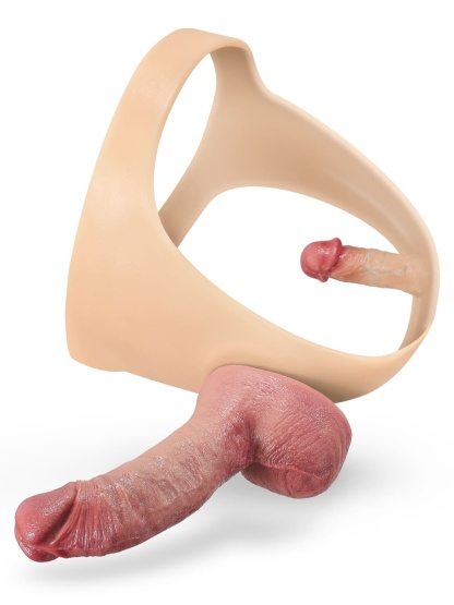 Universal Silicone Strap on With Anal Dildo For Suction Cup Dildo (Replaceable dildo not included)