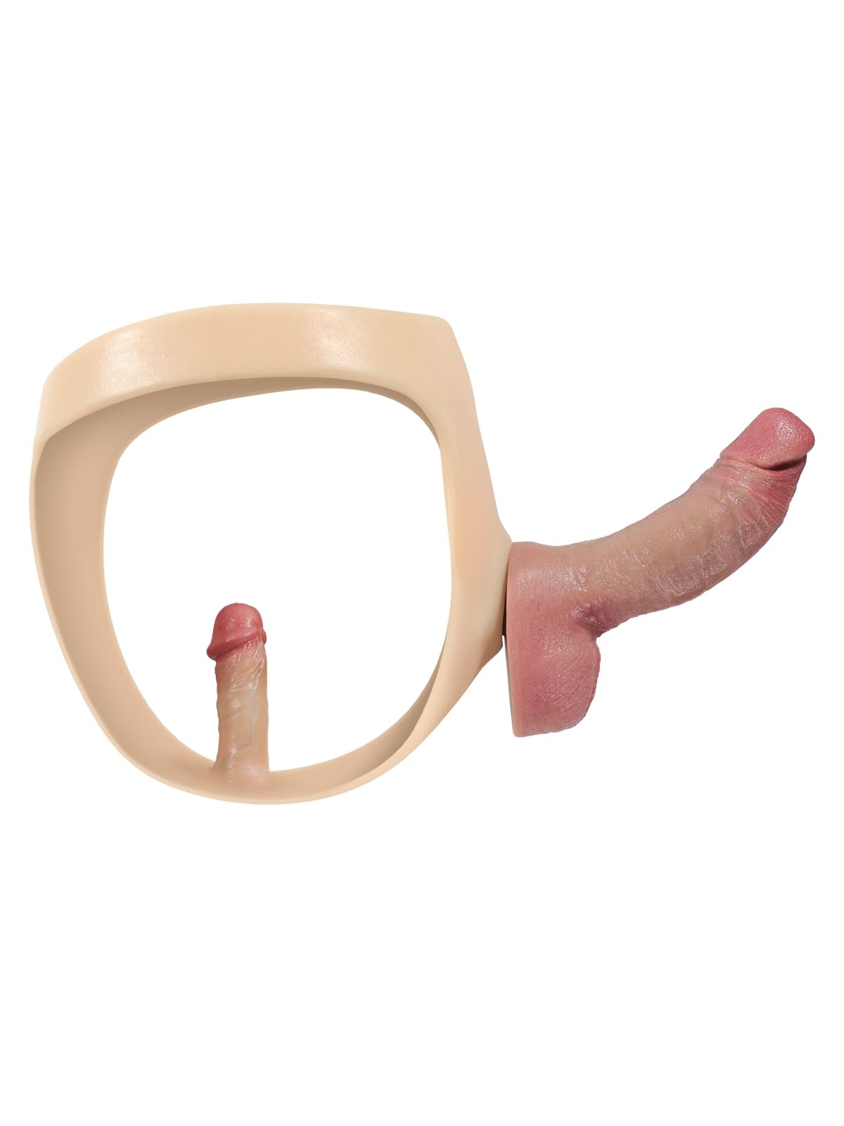 Universal Silicone Strap on With Anal Dildo For Suction Cup Dildo (Replaceable dildo not included)