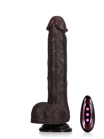 Adrianus  11" x 1.9" Black Big Vibrating Thrusting Dildo 7 Modes Thrusting & 3 Modes Vibrating
