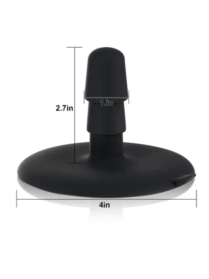 Ross 8.5" x 2.2" Tapered Curved Vac-U-Lock Dildo with Raised Ridge and Veins