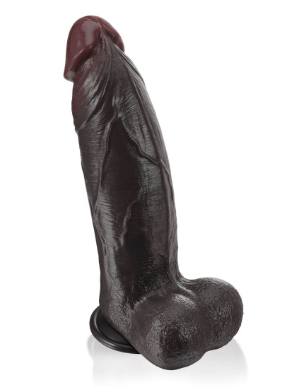 Zeus 11" x 3"  BBC Black Strong Extra Huge Thick Dual Density Dildo