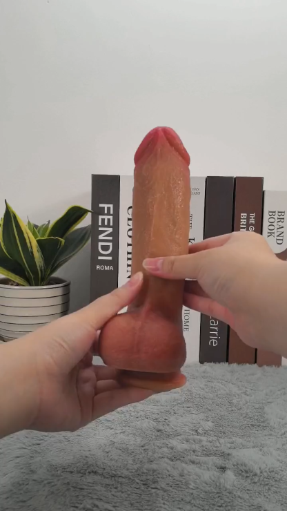 Benjamin L 8.6" - D 1.7" Sliding Skin Thrusting Dildo