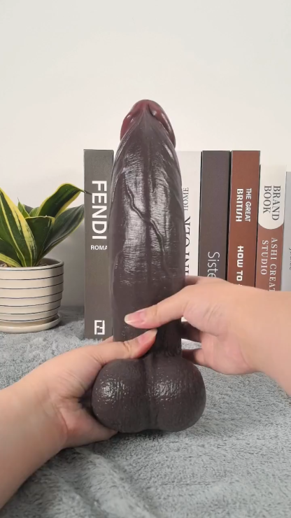 Zeus BBC Black Strong Extra Huge Thick Dual Density Dildo - 11*3 Inch