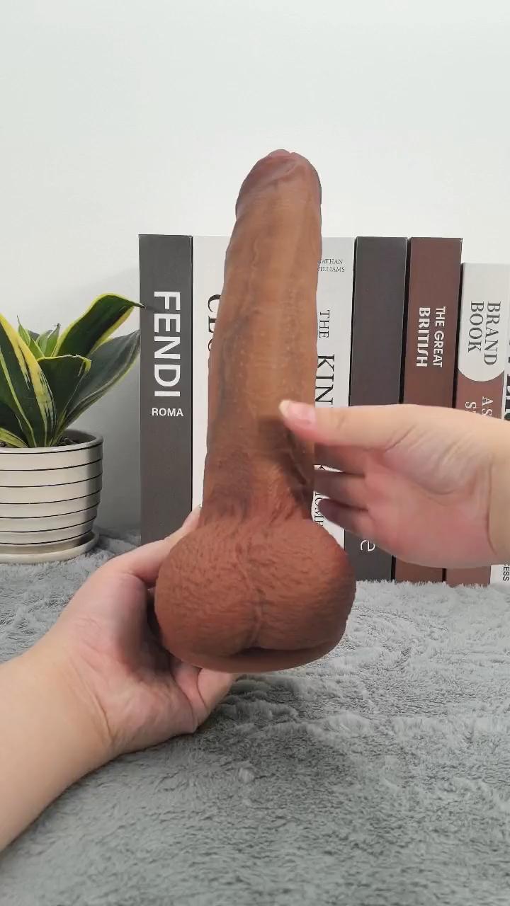 Ailish Soft Brown Realistic Huge Thick Dildo- 10*2.3 Inch