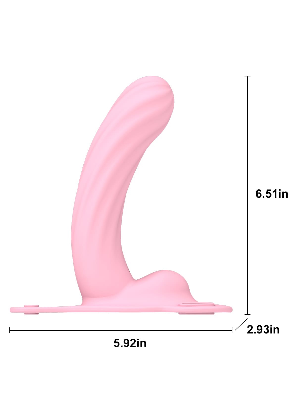 Curved G Spot Dildo Vibrating Strap On 10 Frequency Vibration Strap On Dildo - Wireless Remote Control
