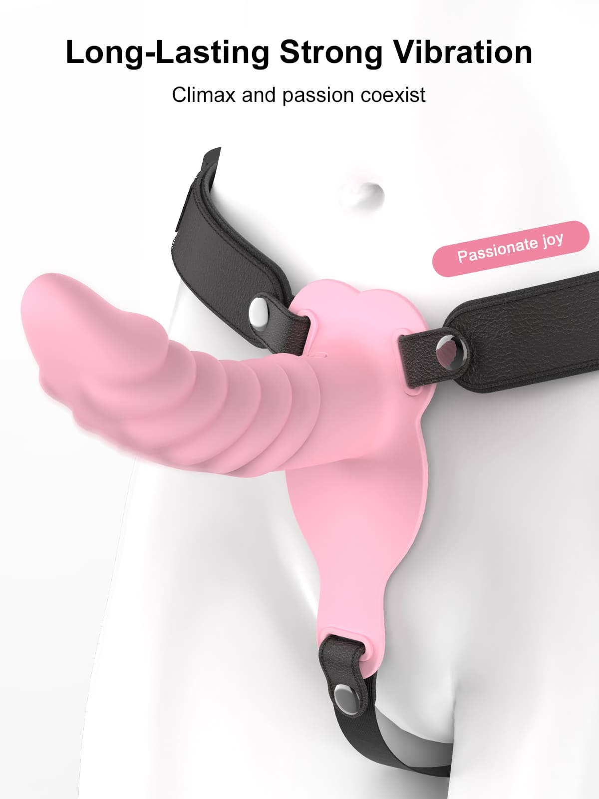 Multi-Textured Dildo Lesbian Vibrating Strap On 10 Frequency Vibration Strap On Dildo - Wireless Remote Control