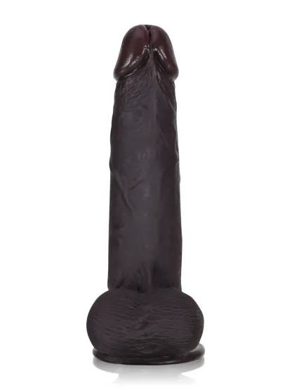  Billy 8.7” x 1.7” Black Sliding Skin Dildo With Moving Balls