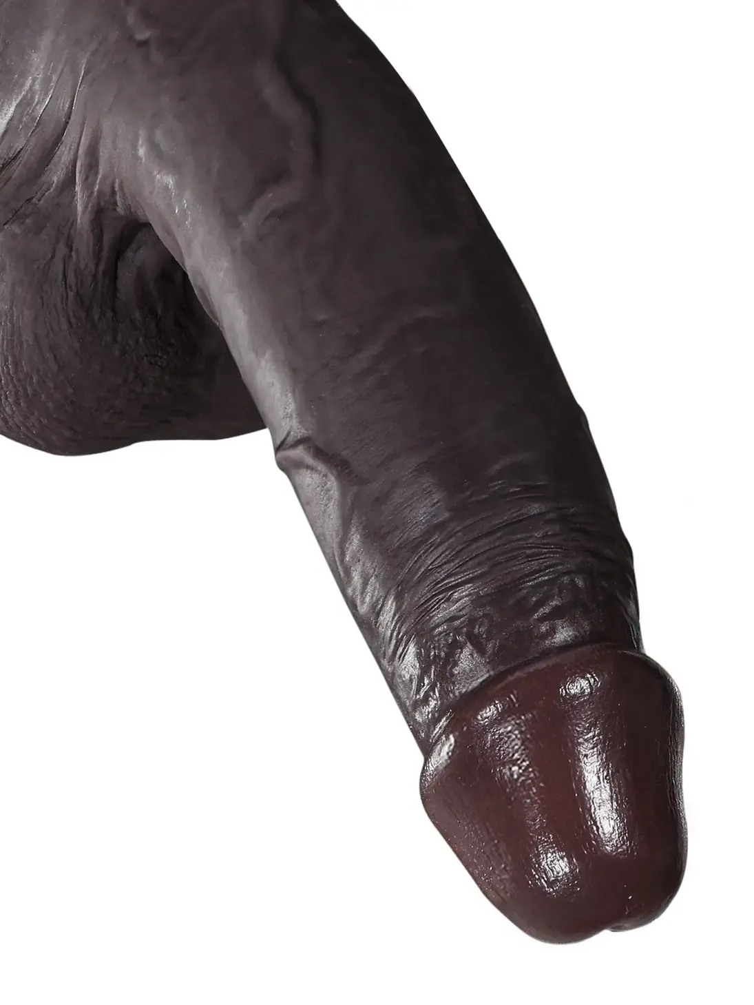  Billy 8.7” x 1.7” Black Sliding Skin Dildo With Moving Balls