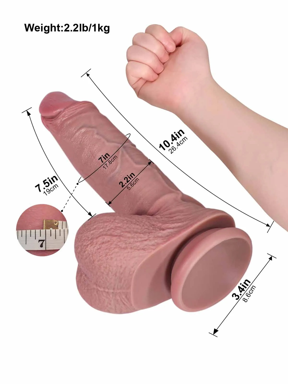 Ford | 10.4" x 2.2" Realistic Uncut Dildo with Sliding Skin and Low Hanging Balls