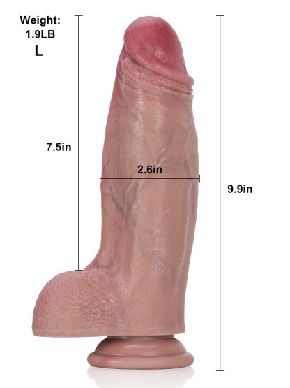 Lost World The Best Thick Huge Flesh Realistic Dildo - 9.9*2.6 Inch