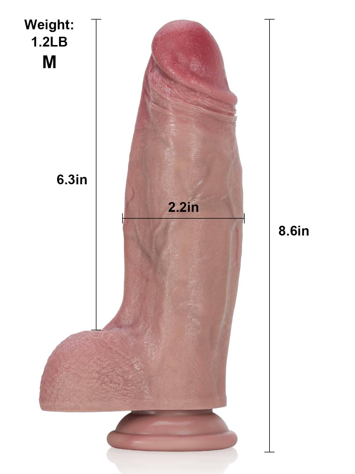 Lost World The Best Thick Huge Flesh Realistic Dildo - 9.9*2.6 Inch