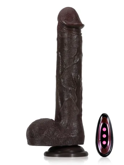 Adrianus  11" x 1.9" Black Big Vibrating Thrusting Dildo 7 Modes Thrusting & 3 Modes Vibrating