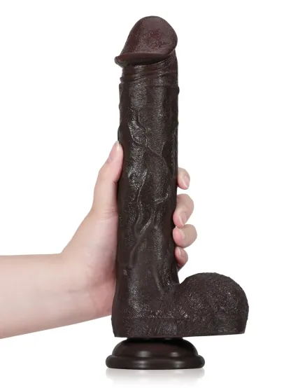 Adrianus  11" x 1.9" Black Big Vibrating Thrusting Dildo 7 Modes Thrusting & 3 Modes Vibrating