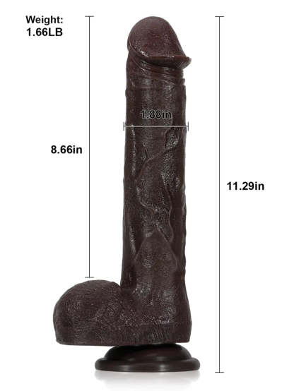 Adrianus  11" x 1.9" Flesh Big Vibrating Thrusting Dildo 7 Modes Thrusting & 3 Modes Vibrating