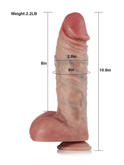 Charles 10.6" x 2.8" Thick Thrusting Pulsating Vibrating Heating Dildo