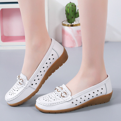 2023 NEW - Women's Breathable Leather Loafers