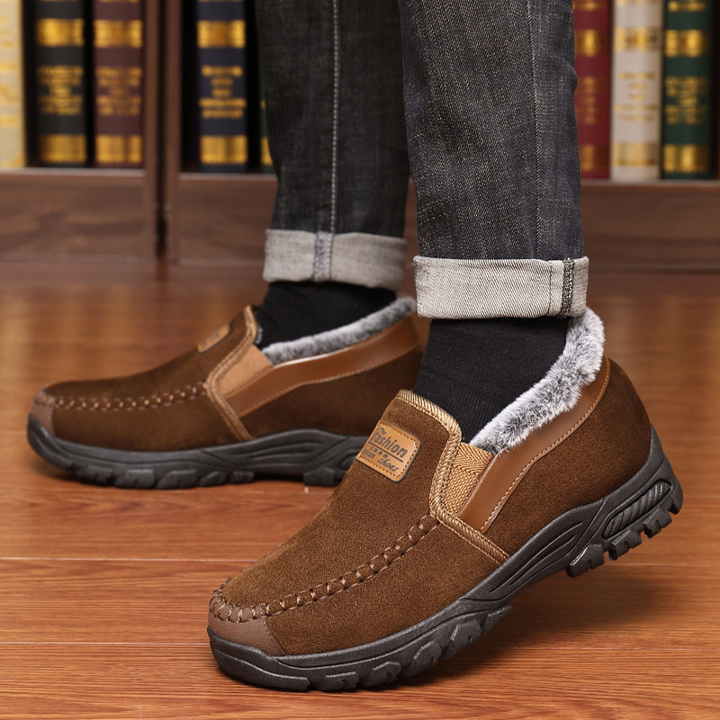 ✨70% OFF Today✨Men's Good Arch Support Outdoor Warm Lightweight Walking Slip On Sneakers