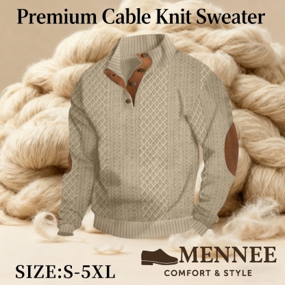 🔥Last Day 90% OFF- Mennee Premium Cable Knit Sweater -  Luxurious Cashmere-Like Texture, Soft Warm Pullover, Sizes S-5XL
