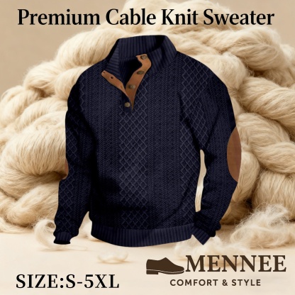 🔥Last Day 90% OFF- Mennee Premium Cable Knit Sweater -  Luxurious Cashmere-Like Texture, Soft Warm Pullover, Sizes S-5XL
