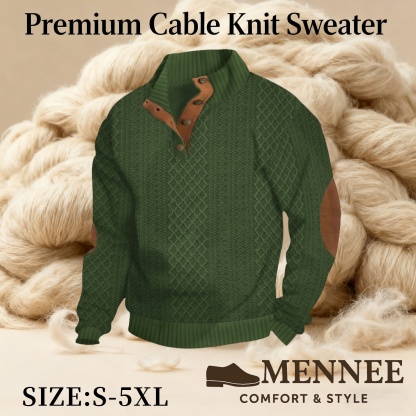 🔥Last Day 90% OFF- Mennee Premium Cable Knit Sweater -  Luxurious Cashmere-Like Texture, Soft Warm Pullover, Sizes S-5XL