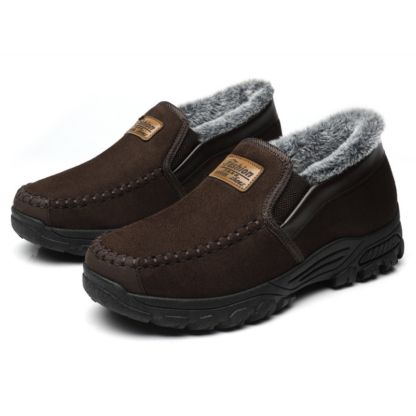 ✨70% OFF Today✨Men's Good Arch Support Outdoor Warm Lightweight Walking Slip On Sneakers