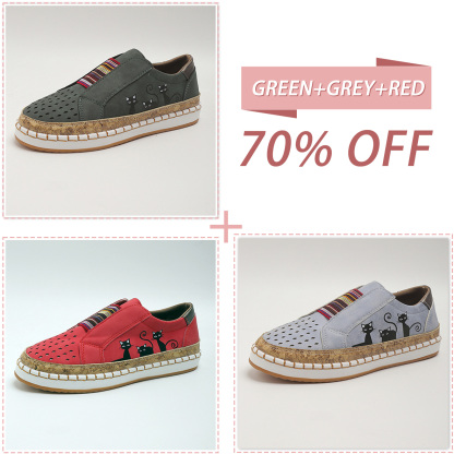 🔥LAST DAY 70% OFF - Women Comfortable Hollow Lightweight Low Top Slip On