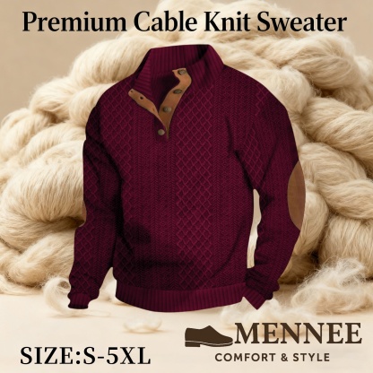 🔥Last Day 90% OFF- Mennee Premium Cable Knit Sweater -  Luxurious Cashmere-Like Texture, Soft Warm Pullover, Sizes S-5XL