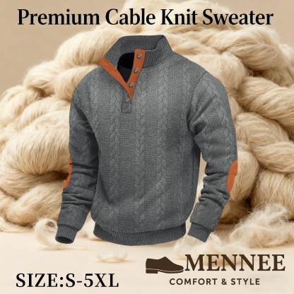 🔥Last Day 90% OFF- Mennee Premium Cable Knit Sweater -  Luxurious Cashmere-Like Texture, Soft Warm Pullover, Sizes S-5XL