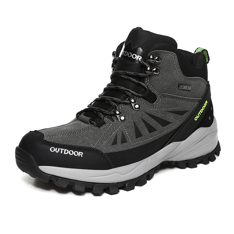 MEN'S HIGH TOP PLUSH COMFORTABLE CASUAL HIKING SHOES