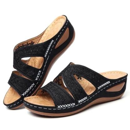 2025 Women’s Premium Orthopedic Open Toe Wedge Sandals Slippers