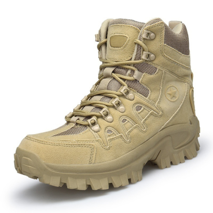 Men Military Combat Boots Waterproof Non-Slip Hiking Boots Anti-Puncture Work Boots