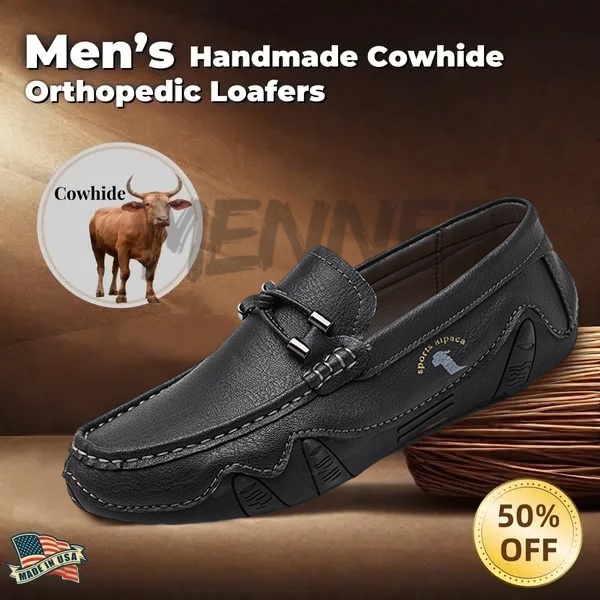 Last Day 70% OFF🔥⏱️Christmas Promotion⏱️🔥Men's genuine calfskin leather Slip-On Loafers