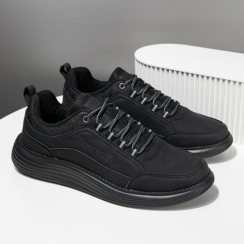 MEN'S COMFORTABLE GENUINE LEATHER SNEAKERS WITH ARCH SUPPORT AND SHOCK ABSORPTION