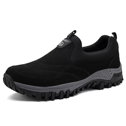 🔥Bestseller - Men Outdoor Waterproof Leather Suede Shoes Casual Walking Hiking Shoes