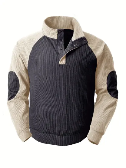 [Copy]🎁2024 New Year Hot Sale 90% OFF- Patsiny Men's Outdoor Casual Stand Cashmere Button Long Sleeve Sweater