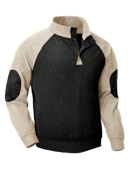 [Copy]🎁2024 New Year Hot Sale 90% OFF- Patsiny Men's Outdoor Casual Stand Cashmere Button Long Sleeve Sweater