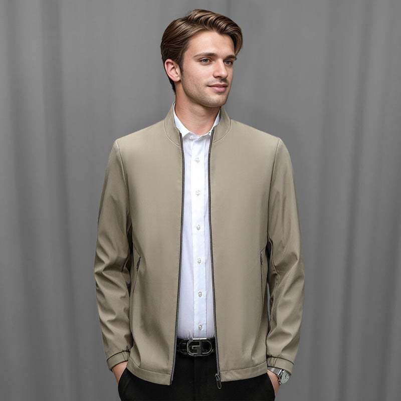 ✨Men's Standing Collar Zipper Casual Jacket