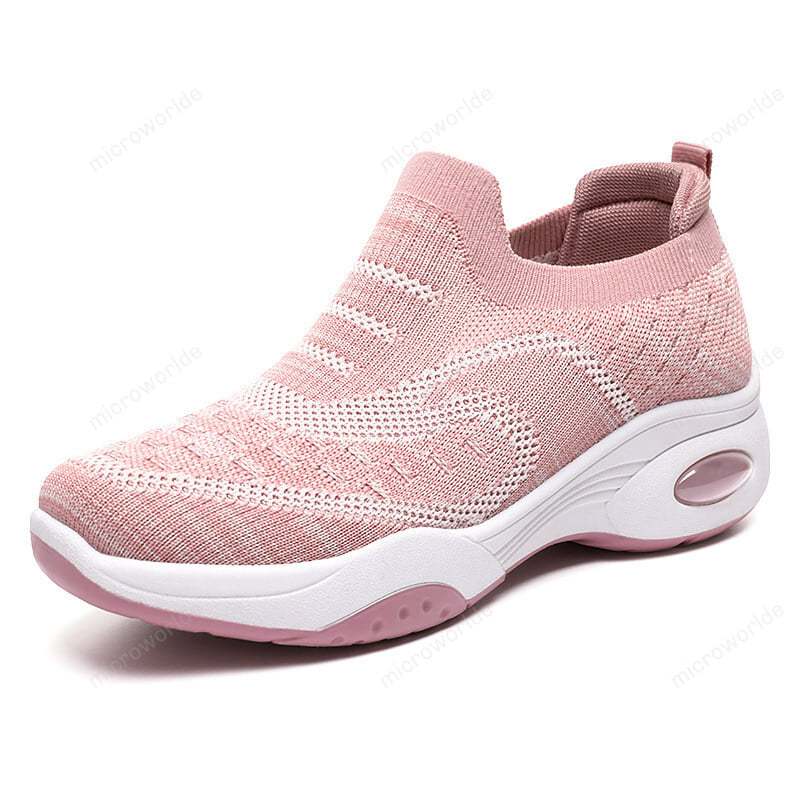 Autumn new style Women's Woven Breathable Casual Wedge Sneakers