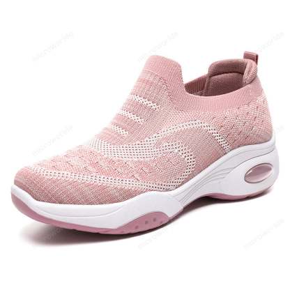 Autumn new style Women's Woven Breathable Casual Wedge Sneakers