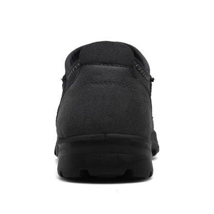 Men Handmade Side Breathable Casual Comfortable Leather Shoes