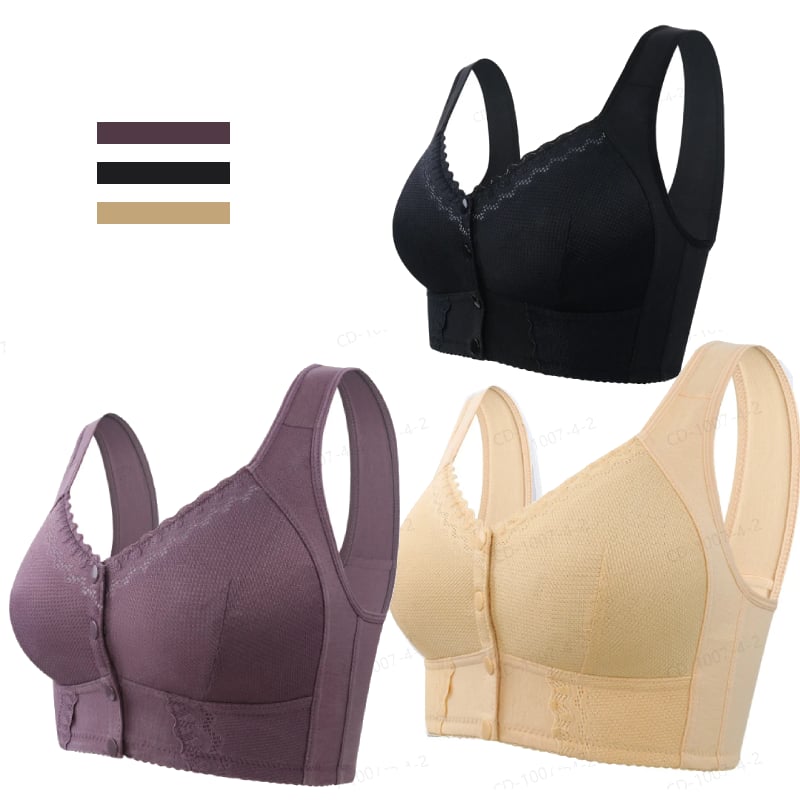 🌹Mother Day's Limited Sale Buy 1 Get 3 Packs🌹2024 New Front Closure Breathable Bra for Seniors
