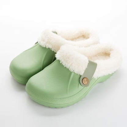 Men's Comfort Winter Warm Fleece Lined Mules Slippers Waterproof Indoor Outdoor Non-slip House Shoes