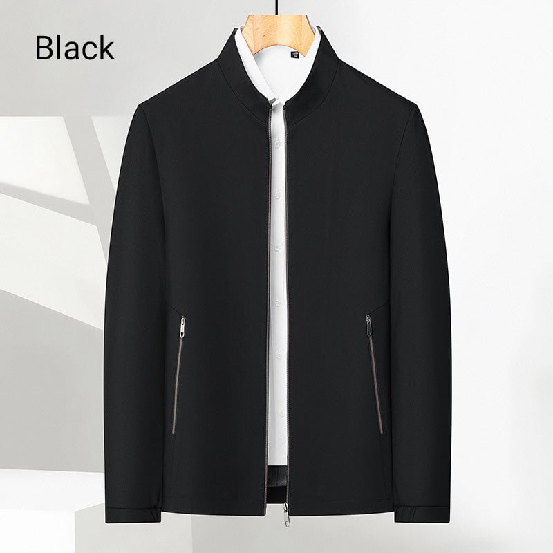 ✨Men's Standing Collar Zipper Casual Jacket