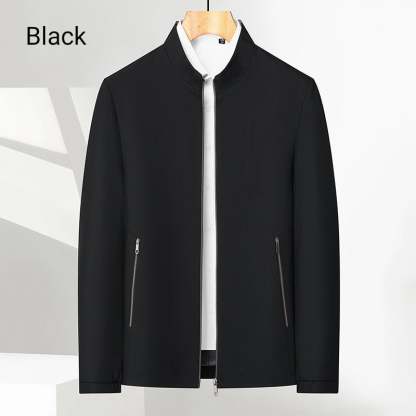 ✨Men's Standing Collar Zipper Casual Jacket