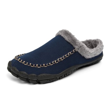 Men's Comfort Winter Warm Fleece Lined Casual Slippers Waterproof Indoor Outdoor Non-slip House Shoes